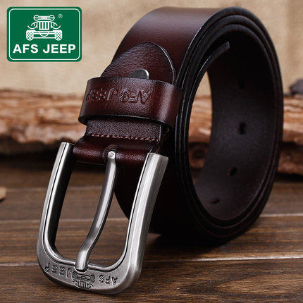 AFS JEEP 남자 & s 가죽 벨트 젊음 옥외 여가 바늘 버클 가죽 벨트 남자 고품질/AFS JEEP Men&s leather belt youth outdoor leisure needle buckle leather belts men high quali